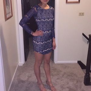 Blue Lace Xenia Formal Dress